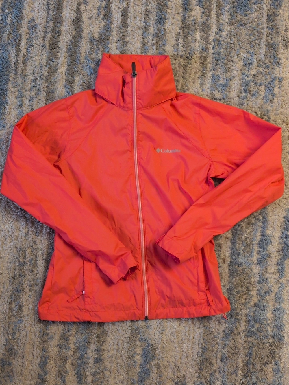 Columbia XS Women's Bright Coral Lightweight Windbreaker Jacket